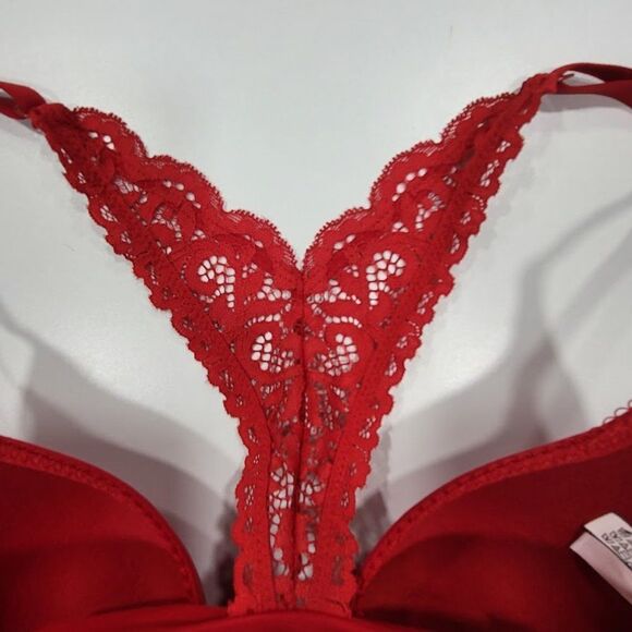 VS Demi Bra Red Racerback Lace NWT - Picture 7 of 8